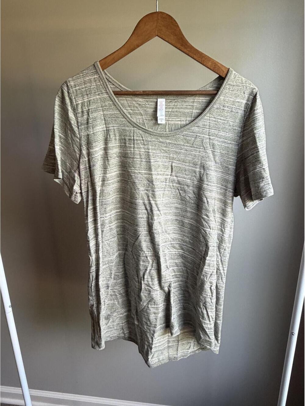 Lularoe cotton blend striped t-shirt
